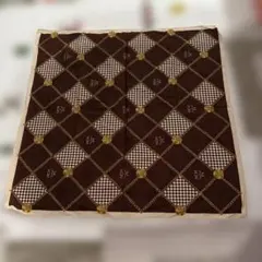 MCM ハンカチ ブラウン チェック チェーン柄