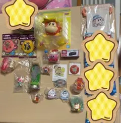 星のカービィワドルディちいかわトミカ フィギュア刺繍缶バッジ等16点セット