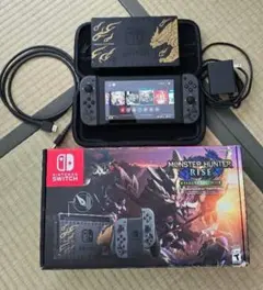 Switch1本体＋箱付き＋「モンスターハンターライズ」ソフト付き - メルカリ