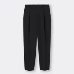 GU ストレッチテーパードパンツ　黒　L