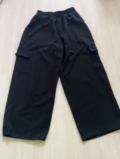 ブラック カーゴパンツ サイドポケット付