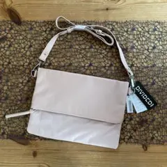 H&M 素材切替ショルダーバッグ くすみピンク ☆ 新品タグ付き # バッグ ♪