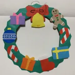折り紙 リース クリスマス 壁面飾り ハンドメイド