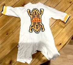 虎デザイン ホワイトロンパース 95cm未満