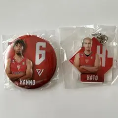 千葉ジェッツ　缶バッジ＆アクリルキーホルダー　菅野ブルースて加藤ダニエル