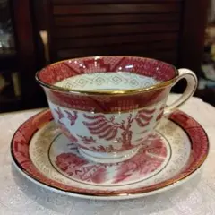 NIKKO　ダブルフェニックス　赤山水　カップ&ソーサー　一客