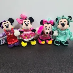 東京ディズニーランドミニーマウス ぬいぐるみ バッチ4体セット