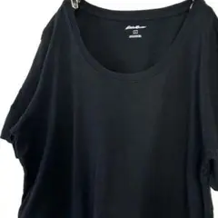エディーバウアー プレーン 無地 Tシャツ L ブラック 黒 古着