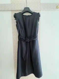 QUEENS COURT ダークグレー ノースリーブワンピース サイズ0