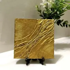 大きめ金の現代アート モダン テクスチャー 抽象画 パネル 絵画 開運