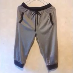 グレー ドローストリング ハーフパンツ