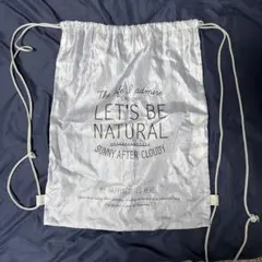 LET'S BE NATURAL ナップザック ホワイト