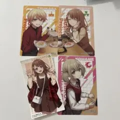 プロセカ　スシロー　コラボ　カード&ステッカー4枚セット