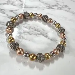 高品質　クロスMIXカラー　ギベオンブレスレット　隕石