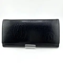 極美品】カルティエ 長財布 ハッピーバースデー エナメル ブラック 黒