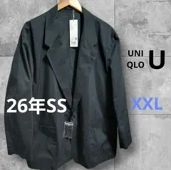 新品　ユニクロU　リラックスフィットジャケット　XXL 　ブラック　2026SS
