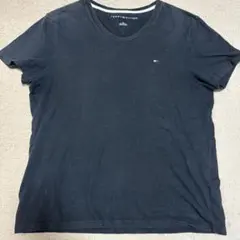TOMMY HILFIGER ブラック Vネック Tシャツ SP