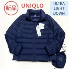 新品タグ付★UNIQLO ユニクロ　ウルトラライトダウン　レディースM ネイビー