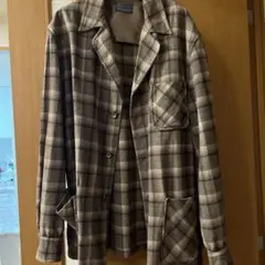 PENDLETON ブラウンチェック柄ウールジャケット VINTAGEのサムネイル