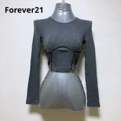 Forever21 カットソー グレー XS ショート丈のサムネイル