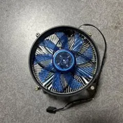 PC用青色ファンとヒートシンク