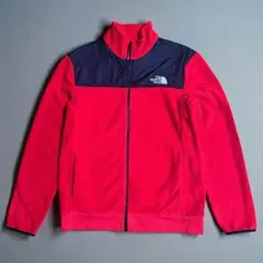 美品　ノースフェイス　フリースアウター　ブルゾン　ジャケット　レッド赤　メンズM