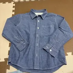 無印ブルーシャツ　130cm