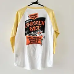 新品 ダルチザン 8151B 七分袖 ベースボールTシャツ ホワイトイエロー M