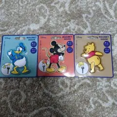 Disney MAGNET HOOK 3種セット ドナルド・ミッキー・プーさん