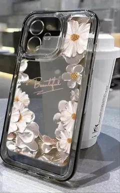 花柄 クリア iPhoneケース