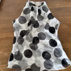 NOVESPAZIO 水玉　ドット　ノースリーブトップス　ノーベスパジオ