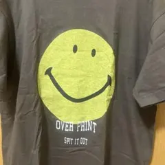 over Print スマイリーフェイス Tシャツ
