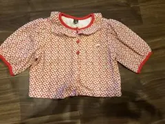 m.m 赤と白の花柄 トップス 130/64