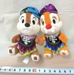 ディズニー　ハロウィーン　ぬいぐるみストラップ　ハロウィン チップとデール