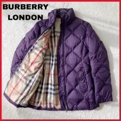 良品 BURBERRY LONDON ベロア メガチェック ペプラム ジャケット 