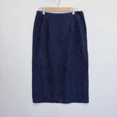 【美品BEAMS HEARTスカート】Mサイズ /ネイビー/花柄/ビームスハートのサムネイル