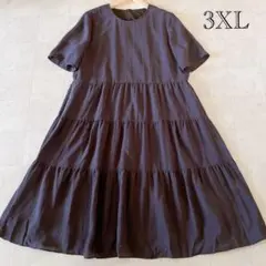 レリアンプラスハウス 大きいサイズ♡ティアードロングワンピース✨17 3XL相当