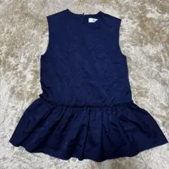 LE CIEL BLEU ルシェルブルー ノースリーブブラウス 36 ネイビー