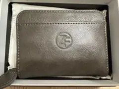 ZEFEI グレー レザー 二つ折り財布