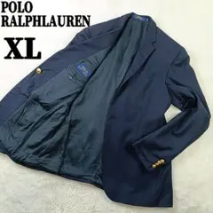 希少✨ポロラルフローレン 紺ブレ テーラードジャケット 金ボタン 現行 XL