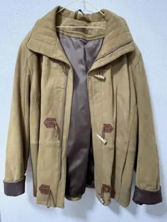 ムンペルMUNPER ベージュ スエード ダッフルコート　羊革　スペイン製