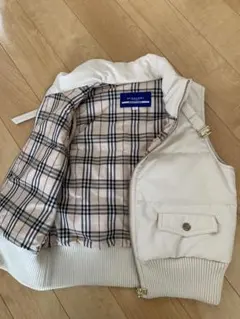 希少三陽商会　BURBERRY BLUE LABEL 春　ベスト 生成り 38