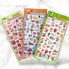 3D立体シール 3枚セット ハードタイプ 硬いシール