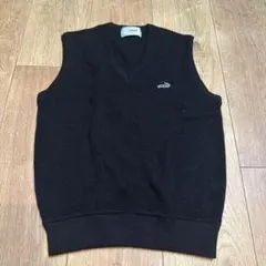 クロコダイル　Vネックノースリーブ　ニットベスト　SIZE L