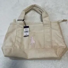 POLO Ralph Lauren ベージュ　ナチュラル ミニトートバッグ