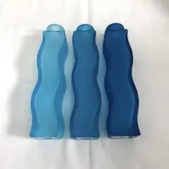OLD IKEA Skamt フラワーベース 花瓶 ブルー 3点セットのサムネイル