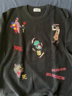 モード総柄ペイントシャツ ブルーレジェンダdoubletラフシモンズKIDILL モード総柄ペイントシャツ ブルーレジェンダdoubletラフシモンズ