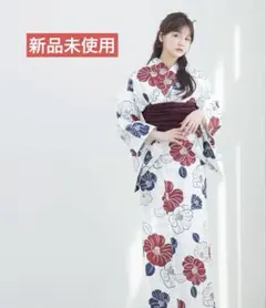 美品 三松しゃら ふりふ 浴衣単品 relume 金魚と梅 - メルカリ