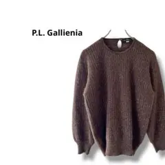 【P.L. Gallienia】長袖　ニット　セーター　カジュアル　茶　42