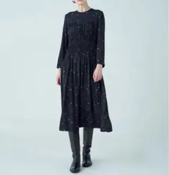 美品✨Ballsey ボールジィ ルミナスプリント シャーリングワンピース36